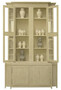 Casa Padrino Luxus Landhausstil Vitrine Beige 180 x 45 x H. 270 cm - Handgefertigter Vitrinenschrank - Massivholz K�chenschrank - Landhausstil M�bel