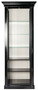 Casa Padrino Landhausstil Vitrine Schwarz / Wei� 95 x 45 x H. 242 cm - Vitrinenschrank mit 2 T�ren - Massivholz Schrank - Landhausstil M�bel