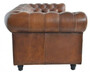 Casa Padrino Luxus Chesterfield Leder Schlafsofa Braun 240 x 102-220 x H. 76 cm - Echtleder Wohnzimmer Sofa - Echtleder Wohnzimmer M�bel - Luxus Leder M�bel