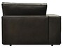 Casa Padrino Luxus Echtleder Chaiselongue Rechte Seite Schwarz 186 cm