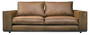 Casa Padrino Luxus Leder Sofa Braun 205 x 106 x H. 83 cm - Echtleder Wohnzimmer Sofa - Wohnzimmer M�bel - Leder M�bel - Luxus M�bel