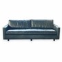 Casa Padrino Luxus Leder Sofa British Grn / Schwarz 215 cm - Leder Mbel