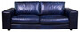 Casa Padrino Luxus Leder Sofa Dunkelblau 240 x 104 x H. 83 cm - Echtleder Wohnzimmer Sofa - Echtleder Wohnzimmer M�bel - Luxus Leder M�bel 