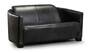 Casa Padrino Luxus Leder 2er Sofa Vintage Schwarz / Dunkelbraun 130 x 83 x H. 70 cm - Echtleder Wohnzimmer Sofa - Wohnzimmer M�bel - Luxus Kollektion 