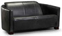 Casa Padrino Luxus Leder 3er Sofa Vintage Schwarz / Dunkelbraun 182 x 83 x H. 70 cm - Echtleder Wohnzimmer Sofa - Wohnzimmer M�bel - Luxus Kollektion 