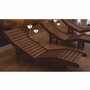 Casa Padrino Luxus Relax Liege Dunkelbraun / Wei� 164 cm - Poolliege - Saunaliege - Garten M�bel - Pool M�bel - Sauna M�bel - Made in Italy