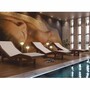 Casa Padrino Luxus Relax Liege Dunkelbraun / Wei� 164 cm - Poolliege - Saunaliege - Garten M�bel - Pool M�bel - Sauna M�bel - Made in Italy