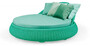 Casa Padrino Luxus Liegeinsel Gr�n  153 x H. 71 cm - Handgewebte Wetterbest�ndige Sonneninsel - Moderne Garten M�bel - Hotel M�bel 