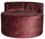 Casa Padrino Luxus Lounge Sessel Weinrot  90 x H. 65 cm - Runder Wohnzimmer Sessel - Hotel Sessel - Luxus M�bel 