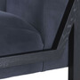 Casa Padrino Luxus Samt Sessel Mitternachtsblau / Schwarz 83,5 x 90 x H. 83,5 cm - Wohnzimmer Sessel - Hotel Sessel - Luxus M�bel