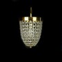 Casa Padrino Luxus Kristall H�ngeleuchte Gold  15 x H. 20 cm - Prunkvolle Messing H�ngeleuchte mit b�hmischem Kristallglas - Barock M�bel - Edel & Prunkvoll 