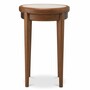 Casa Padrino Luxus Mahagoni Beistelltisch mit Marmorplatte und Schublade Braun / Beige H. 70 cm