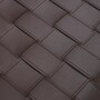 Casa Padrino Luxus Metall Couchtisch mit Kunstleder Dunkelbraun 120,5 cm - Wohnzimmer M�bel - Hotel M�bel - Luxus M�bel