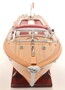 Casa Padrino Luxus Holzboot Speedboot Naturfarben / Rot / Wei� 64 cm - Handgefertigtes Deko Modellboot Schiff Boot