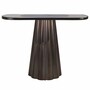 Casa Padrino Luxus Glas Konsole Antik Messing / Wei� / Schwarz 110 cm - Luxus M�bel