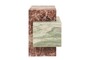Casa Padrino Luxus Marmor Beistelltisch Gr�n / Rosa 35 x 35 x H. 51 cm - Blockf�rmiger Beistelltisch aus hochwertigem Indian Green Onyx und Rosalia Pink Marmor - Luxus M�bel