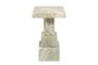 Casa Padrino Luxus Marmor Beistelltisch Gr�n 30,5 x 30,5 x H. 48,5 cm - Massiver Sockel Beistelltisch aus hochwertigem Indian Green Onyx - Luxus M�bel