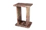 Casa Padrino Luxus Marmor Beistelltisch Rosa 30,5 x 23 x H. 41,5 cm - Schlanker Beistelltisch aus hochwertigem Rosalia Pink Marmor - Luxus M�bel