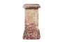 Casa Padrino Luxus Marmor Beistelltisch Rosa 30,5 x 23 x H. 41,5 cm - Schlanker Beistelltisch aus hochwertigem Rosalia Pink Marmor - Luxus M�bel