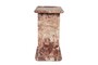 Casa Padrino Luxus Marmor Beistelltisch Rosa 30,5 x 23 x H. 41,5 cm - Schlanker Beistelltisch aus hochwertigem Rosalia Pink Marmor - Luxus M�bel