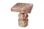 Casa Padrino Luxus Marmor Beistelltisch Rosa 30,5 x 30,5 x H. 37 cm - Kompakter W�rfel Beistelltisch aus hochwertigem Rosalia Pink Marmor - Luxus M�bel