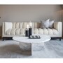 Casa Padrino Luxus Marmor Couchtisch Wei�  90 cm - Luxus Wohnzimmer M�bel