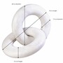 Casa Padrino Luxus Marmor Deko Objekt Ringe Wei� 45 cm - Wohnzimmer Dekoration