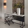 Casa Padrino Luxus Marmor Deko Objekt Ringe Wei� 25 cm - Wohnzimmer Dekoration
