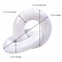 Casa Padrino Luxus Marmor Deko Objekt Ringe Wei� 25 cm - Wohnzimmer Dekoration