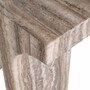 Casa Padrino Luxus Marmor Konsole Braun-Grau 140 cm - Luxus Marmor M�bel