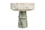 Casa Padrino Luxus Marmor Schale Gr�n 20 x 20 x H. 20 cm - Kelchf�rmige Schale auf rundem Fu� aus hochwertigem Indian Green Onyx - Luxus Deko Accessoires