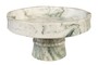 Casa Padrino Luxus Marmor Schale Gr�n 30 x 30 x H. 15 cm - Weit ge�ffnete Schale auf rundem Fu� aus hochwertigem Indian Green Onyx - Luxus Deko Accessoires
