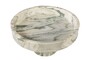 Casa Padrino Luxus Marmor Schale Gr�n 30 x 30 x H. 15 cm - Weit ge�ffnete Schale auf rundem Fu� aus hochwertigem Indian Green Onyx - Luxus Deko Accessoires