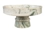 Casa Padrino Luxus Marmor Schale Gr�n 30 x 30 x H. 15 cm - Weit ge�ffnete Schale auf rundem Fu� aus hochwertigem Indian Green Onyx - Luxus Deko Accessoires