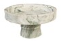 Casa Padrino Luxus Marmor Schale Gr�n 30 x 30 x H. 15 cm - Weit ge�ffnete Schale auf rundem Fu� aus hochwertigem Indian Green Onyx - Luxus Deko Accessoires