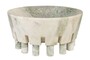 Casa Padrino Luxus Marmor Schale Gr�n 36 x 36 x H. 17,5 cm - Gro�e Schale auf s�ulenf�rmigem Fu� aus hochwertigem Indian Green Onyx - Luxus Deko Accessoires