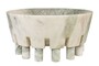 Casa Padrino Luxus Marmor Schale Gr�n 36 x 36 x H. 17,5 cm - Gro�e Schale auf s�ulenf�rmigem Fu� aus hochwertigem Indian Green Onyx - Luxus Deko Accessoires