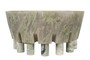 Casa Padrino Luxus Marmor Schale Gr�n 36 x 36 x H. 17,5 cm - Gro�e Schale auf s�ulenf�rmigem Fu� aus hochwertigem Indian Green Onyx - Luxus Deko Accessoires