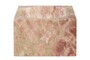 Casa Padrino Luxus Marmor Schale Rosa 18 x 18 x H. 11 cm - Hohe runde Deko Schale aus hochwertigem Rosalia Pink Marmor - Luxus Deko Accessoires
