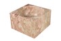 Casa Padrino Luxus Marmor Schale Rosa 18 x 18 x H. 11 cm - Hohe runde Deko Schale aus hochwertigem Rosalia Pink Marmor - Luxus Deko Accessoires