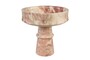 Casa Padrino Luxus Marmor Schale Rosa 20 x 20 x H. 20 cm - Kelchf�rmige Schale auf rundem Fu� aus hochwertigem Rosalia Pink Marmor - Luxus Deko Accessoires