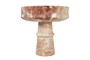 Casa Padrino Luxus Marmor Schale Rosa 20 x 20 x H. 20 cm - Kelchf�rmige Schale auf rundem Fu� aus hochwertigem Rosalia Pink Marmor - Luxus Deko Accessoires