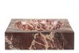 Casa Padrino Luxus Marmor Schale Rosa 28,5 x 28,5 x H. 7,5 cm - Runde Deko Schale aus hochwertigem Rosalia Pink Marmor - Luxus Deko Accessoires