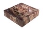 Casa Padrino Luxus Marmor Schale Rosa 28,5 x 28,5 x H. 7,5 cm - Runde Deko Schale aus hochwertigem Rosalia Pink Marmor - Luxus Deko Accessoires