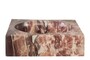 Casa Padrino Luxus Marmor Schale Rosa 28,5 x 28,5 x H. 7,5 cm - Runde Deko Schale aus hochwertigem Rosalia Pink Marmor - Luxus Deko Accessoires