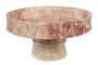 Casa Padrino Luxus Marmor Schale Rosa 30 x 30 x H. 15 cm - Weit ge�ffnete Schale auf rundem Fu� aus hochwertigem Rosalia Pink Marmor - Luxus Deko Accessoires