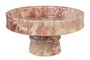 Casa Padrino Luxus Marmor Schale Rosa 30 x 30 x H. 15 cm - Weit ge�ffnete Schale auf rundem Fu� aus hochwertigem Rosalia Pink Marmor - Luxus Deko Accessoires