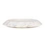 Casa Padrino Luxus Marmor Schale Wei� / Lila 35,5 x 35,5 x H. 7,5 cm - Flache runde Deko Schale aus hochwertigem Purple White Marmor - Luxus Deko Accessoires