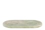 Casa Padrino Luxus Marmor Schalen Set Gr�n 23 x 12 x H. 6,5 cm - 2 Sch�lchen mit Tablett aus hochwertigem Indian Green Onyx - Luxus Deko Accessoires