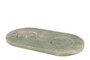 Casa Padrino Luxus Marmor Schalen Set Gr�n 23 x 12 x H. 6,5 cm - 2 Sch�lchen mit Tablett aus hochwertigem Indian Green Onyx - Luxus Deko Accessoires